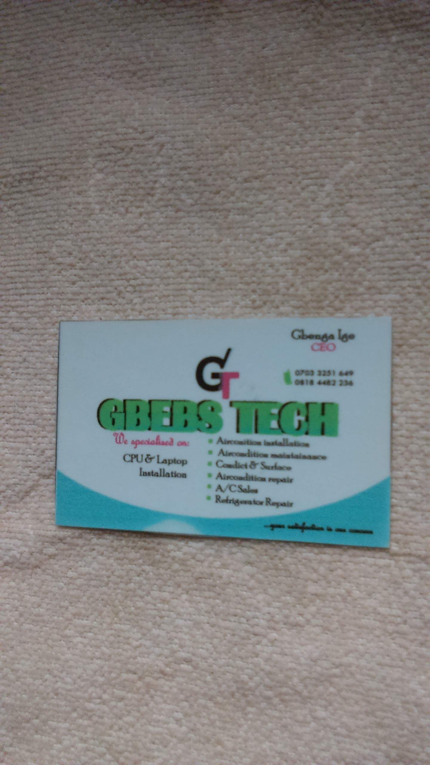 GBEBS TECH anyservice service provider