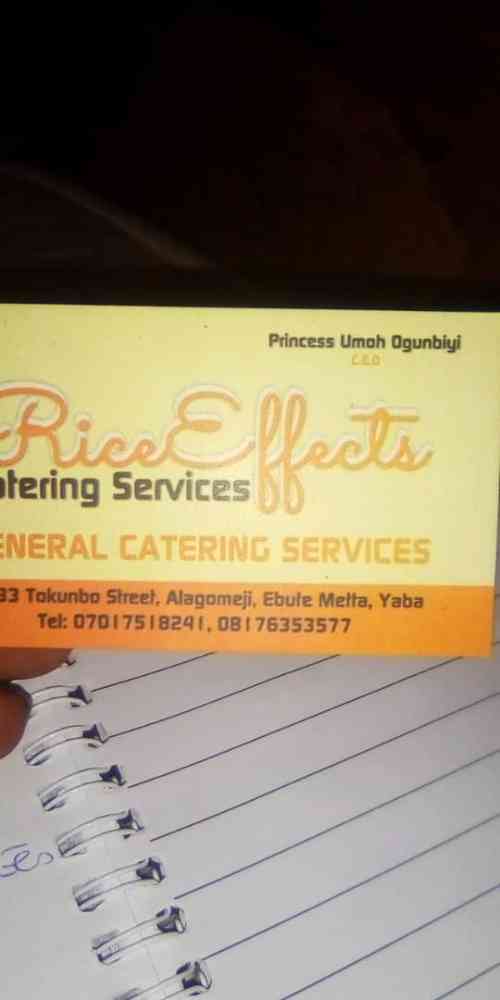 Riceeffects catering services