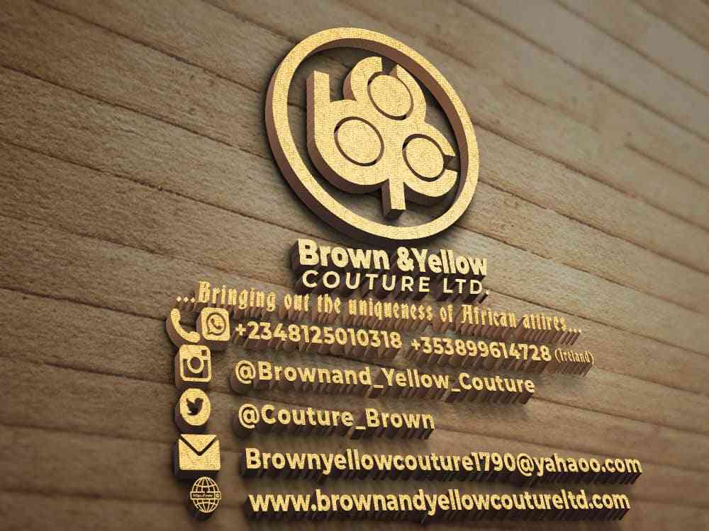 Brown and Yellow couture picture