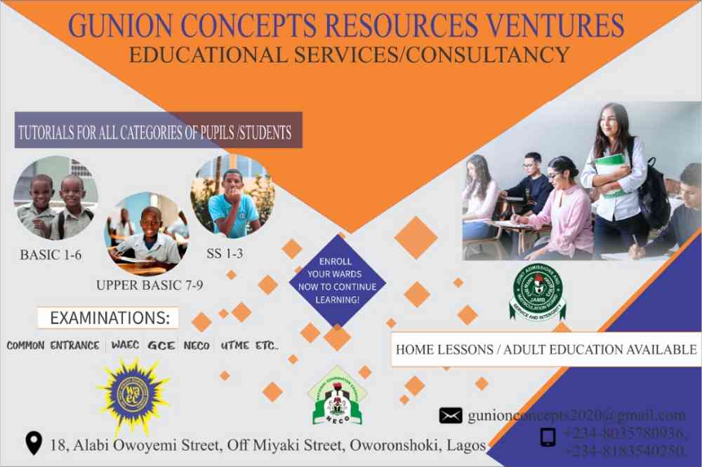 Gunion Concepts Resources Ventures, Educational services and Consultancy. picture