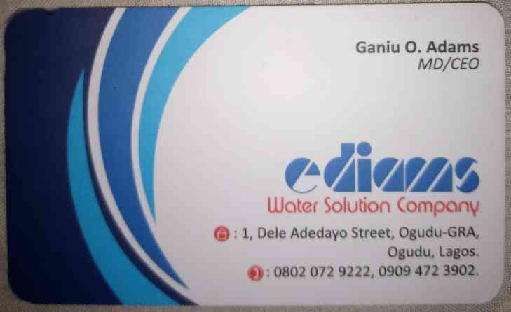 Ediams water solution company
