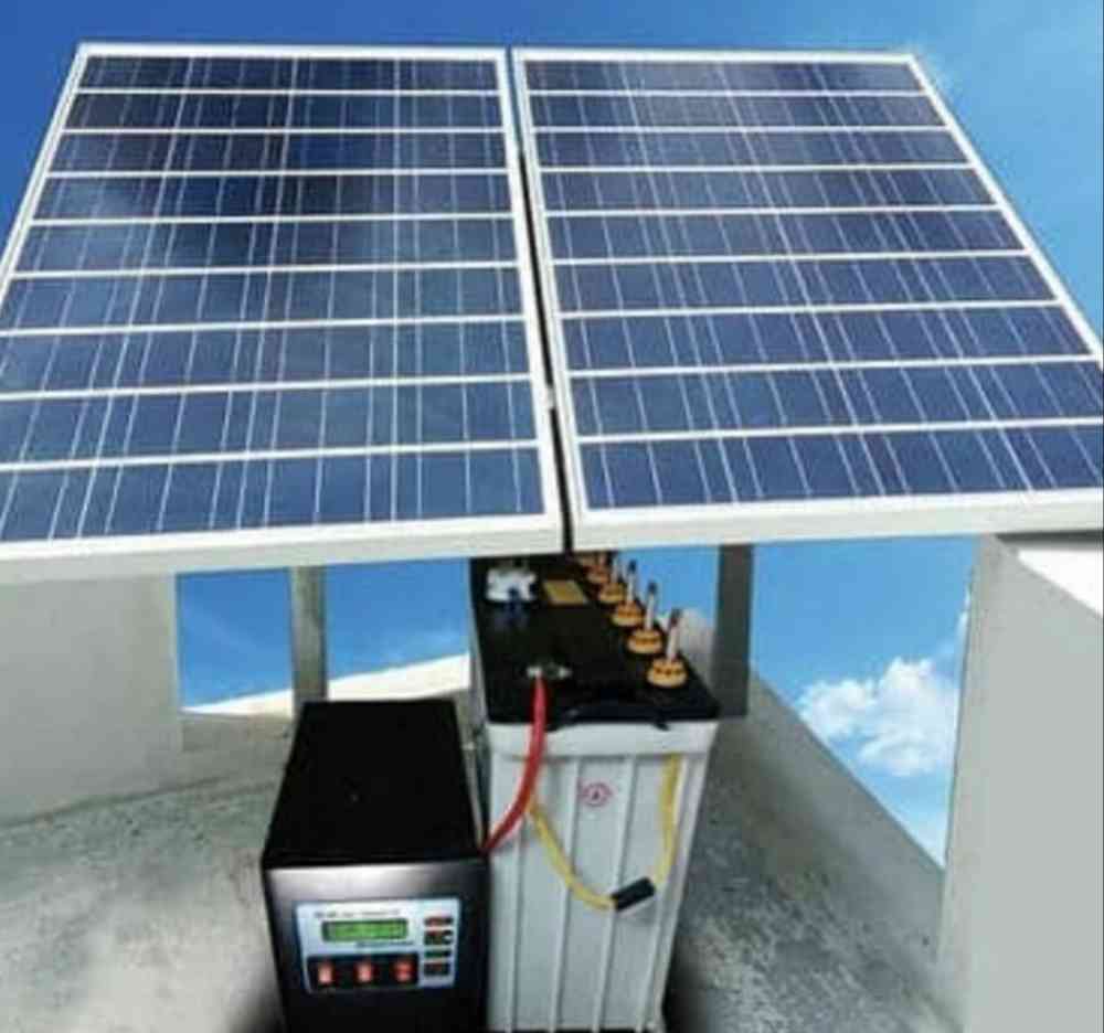 0.9kva with inverter as solar panels & battery