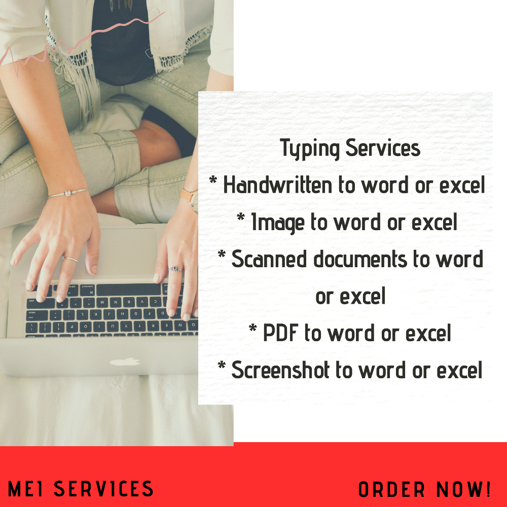 MEI Services will do a professional typing and retyping job picture
