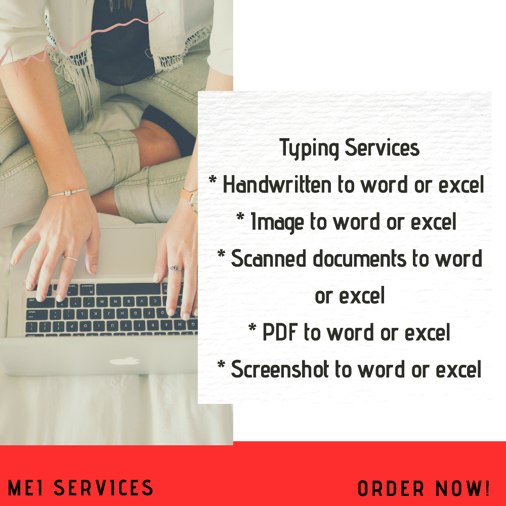 MEI Services will do a professional typing and retyping job