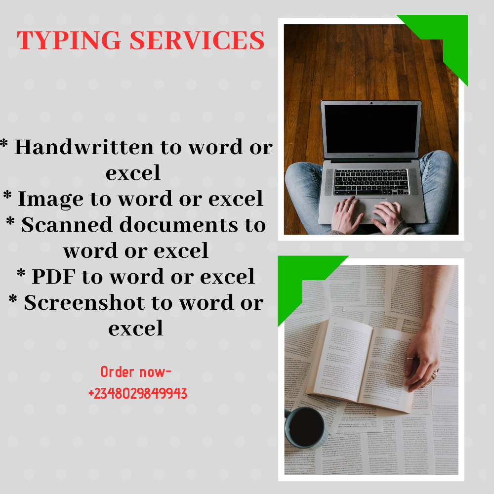 MEI Services will do a professional typing and retyping job