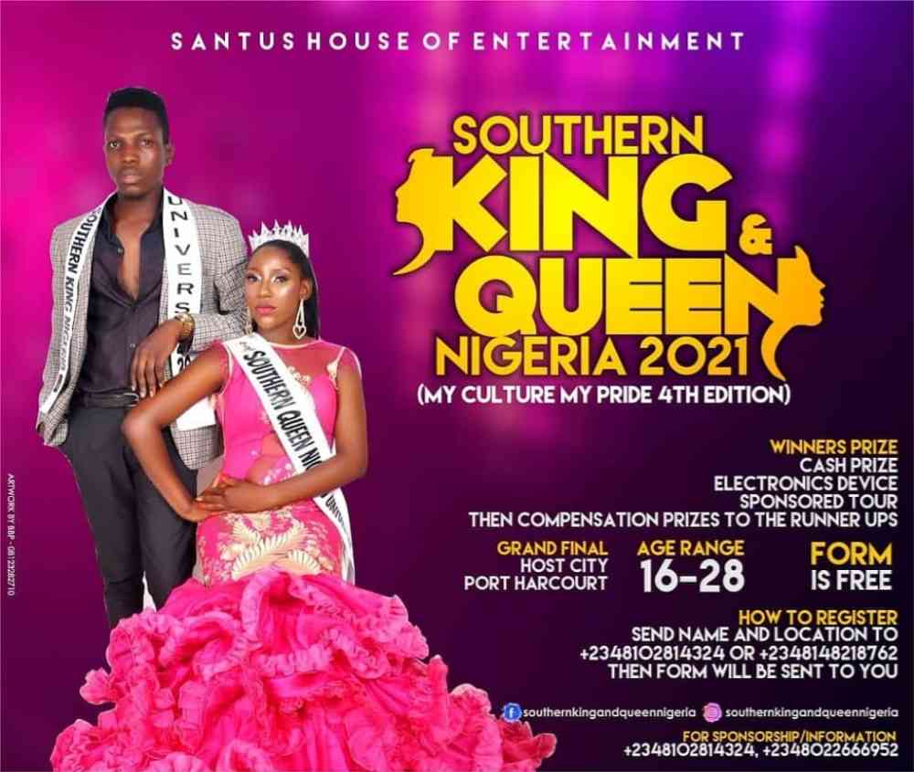 Southern king and queen Nigeria pageant picture