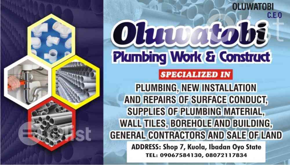 OLUWATOBI PLUMBING WORK AND CONSTRUCTION