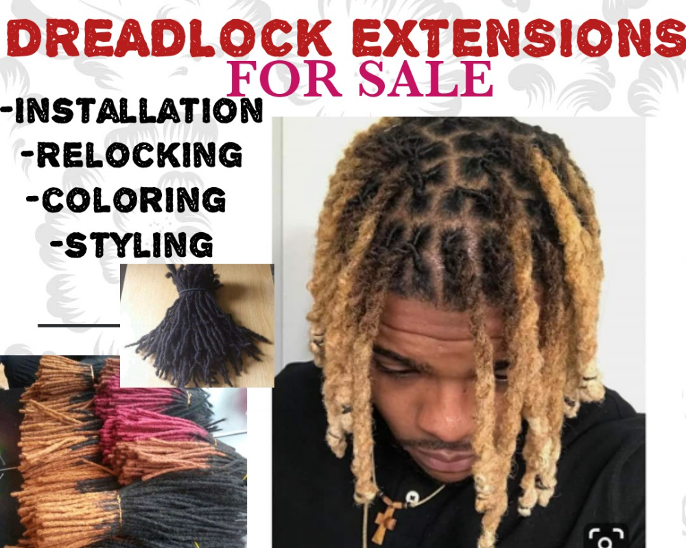 Natural Dreadlocks extension installation and maintainance