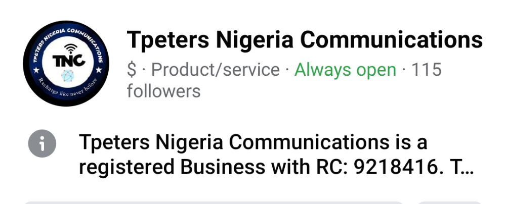 TPETERS NIGERIA COMMUNICATIONS