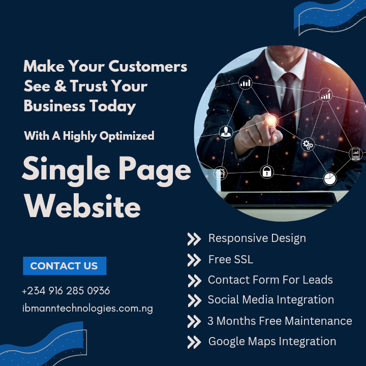 One Page Website