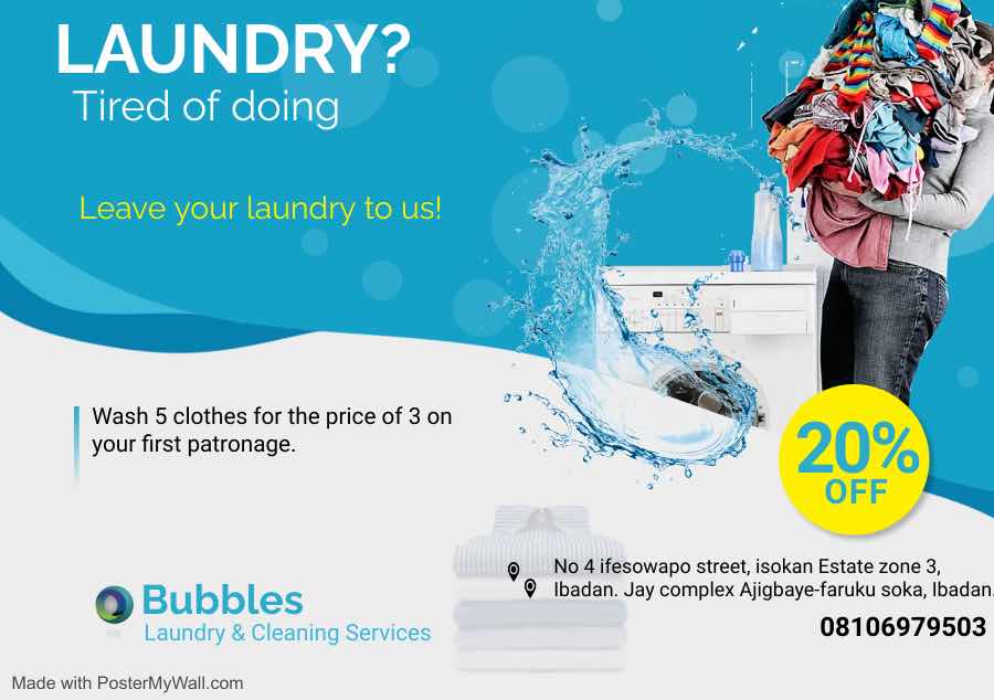 Bubbles laundry and dry cleaning