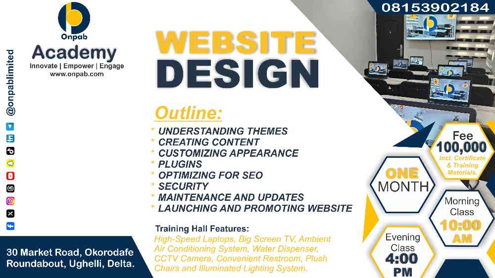 Onpab Limited | Website Design Training