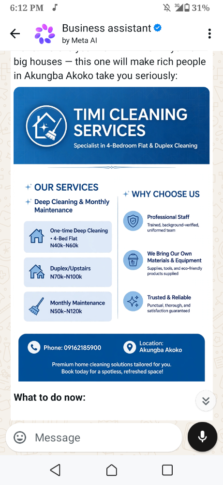 Timi cleaning services picture