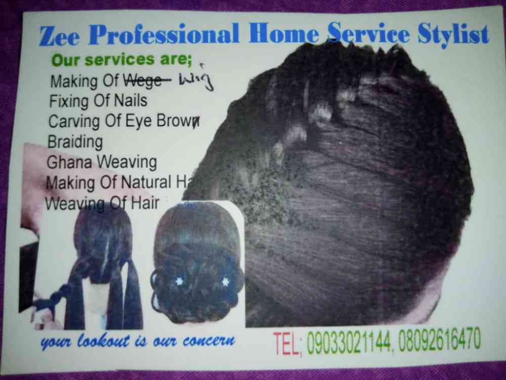 Zee professional home service stylist