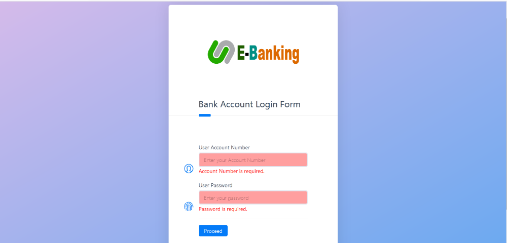 ONLINE BANKING SCRIPT IN PHP