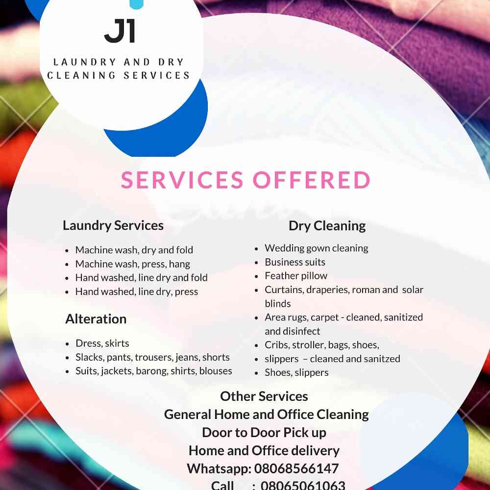 J1 laundry and cleaning services